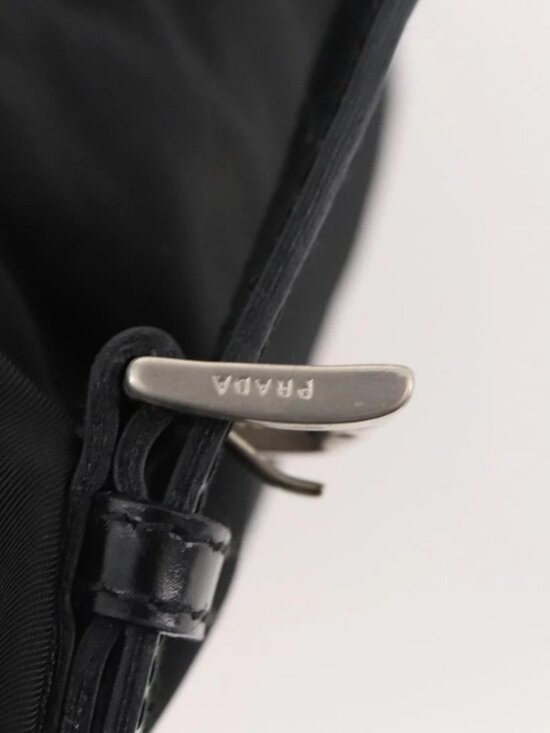 PRADA Backpack Nylon Black Silver Auth 174569 main image 11